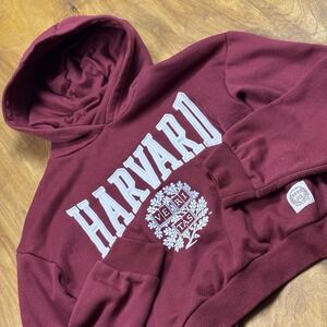 Harvard University Cropped Hoodie Women's Burgundy Sweatshirt Women's XS/S